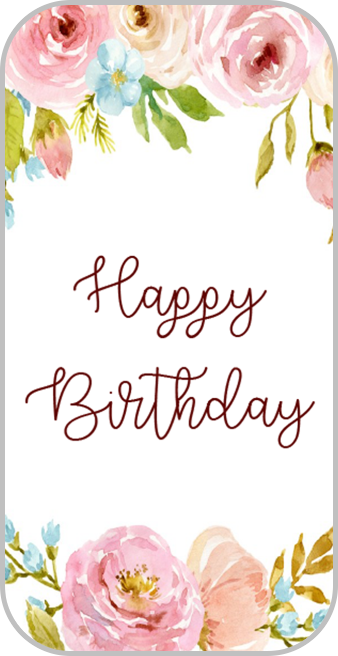 Watercolor Flowers Birthday – Soft Cards
